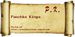 Paschke Kinga névjegykártya